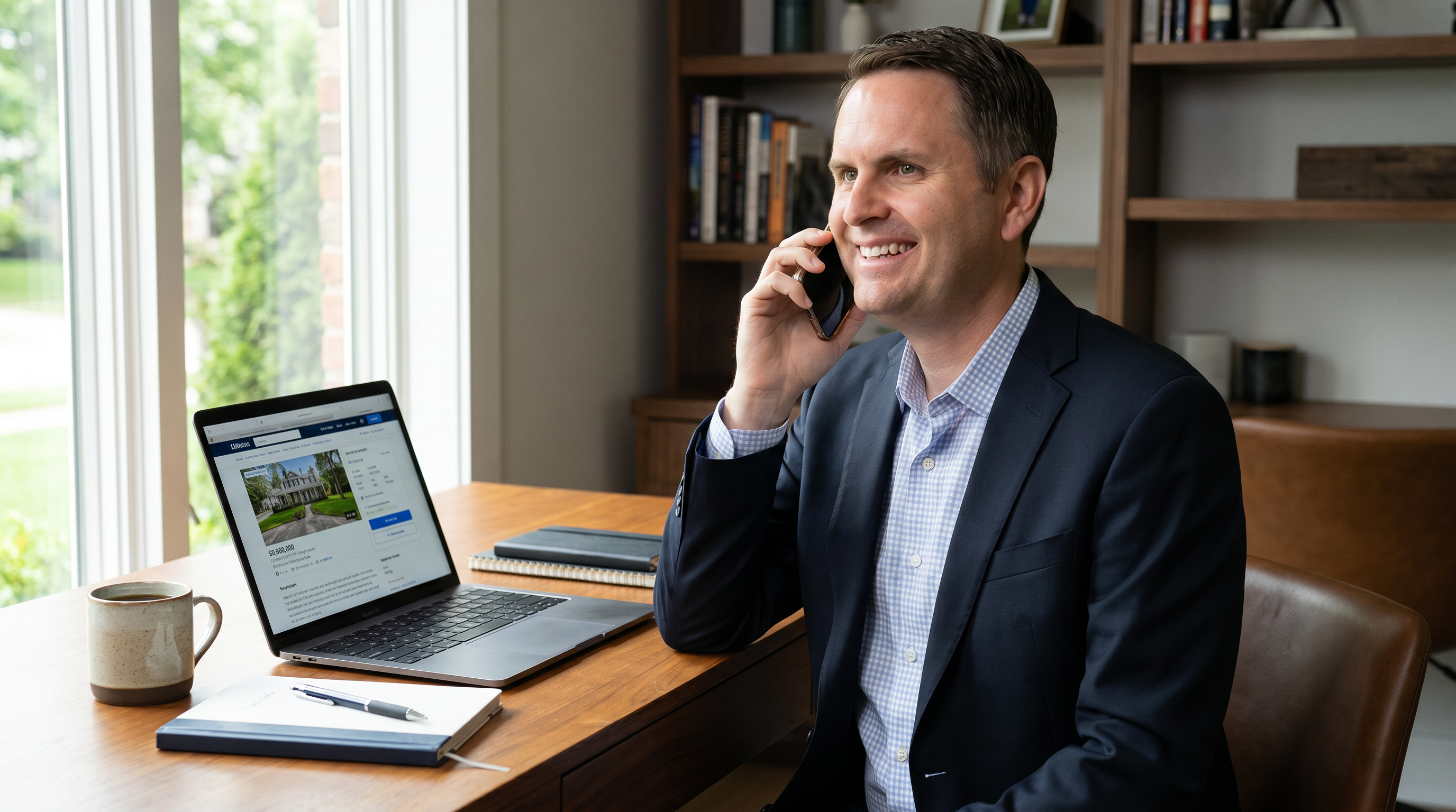 Scott Durham at his desk, ready to take your call and discuss your home